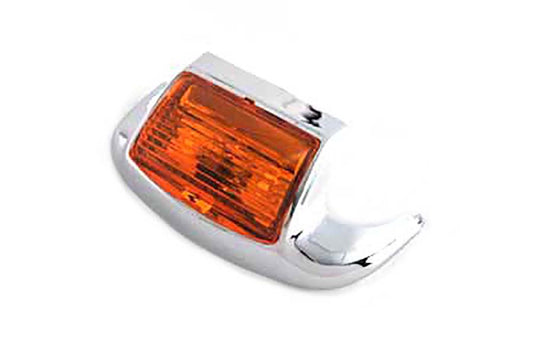 HARLEY Chrome Front Fender Tip with Light Fits 1984-1995 FLT, 2000-2013 FLT, 1986-1995 FLST, 2