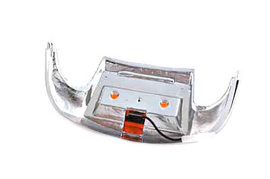 HARLEY Chrome Front Fender Tip with Light fits 1984-1995 FLT, 2000-2013 FLT, 1986-1995 FLST, 2000-UP FLST, 1984-1995 FLT,