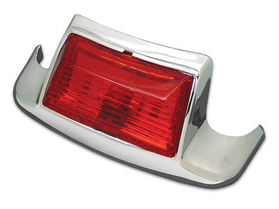 HARLEY Chrome Rear Fender Tip with Light fits 1984-1995 FLT, 1999-2008 FLT, 1986-1995 FLST, 1999-2003 FLST, 1984-1995 FLT,