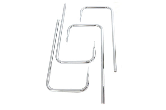 HARLEY Chrome Saddlebag Rail Set Fits 1993-2008 FLT, 1993-2008 FLH,