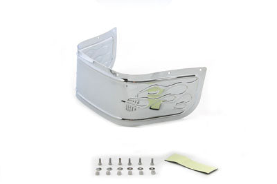 HARLEY Chrome Lower Fender Trim Skirt with Flame fits 1980-2013 FLT, 1986-2008 FLST, 1980-2013 FLT,