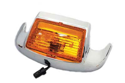 HARLEY Front Fender Tip with Bulb Type Lamp fits 2000-2013 FLT, 2000-UP FLST, 1984-1995 FLT, 1986-1995 FLST,