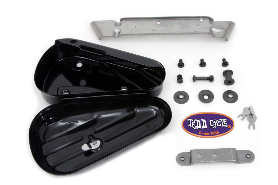 HARLEY Black Rigid Tool Box Kit fits 1948-1954 FL,