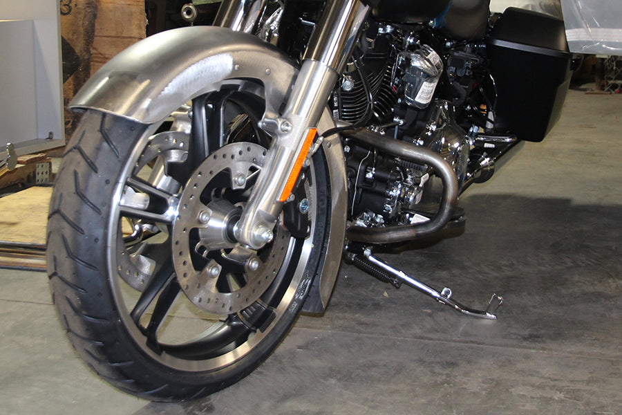 HARLEY FLT Wrapped Steel Front Fender Raw fits 2014-UP FLT, models equipped with 17 2014-UP FLHT, 2014-UP FLHX,