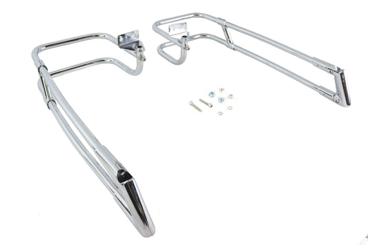 HARLEY Saddlebag Guard Kit Chrome Fits 2014-UP FLT,