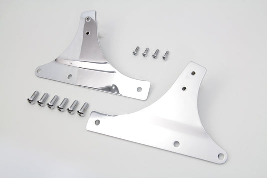 HARLEY Sissy Bar Side Plate Set Chrome Fits 2000-2017 FLSTC, 2000-2017 FLSTS, 2000-2017 FLSTN,