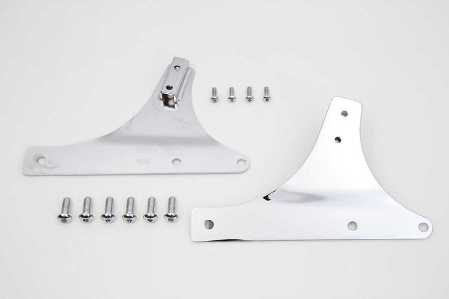 HARLEY Sissy Bar Side Plate Set Chrome fits 2000-2017 FLSTC, 2000-2017 FLSTS, 2000-2017 FLSTN,