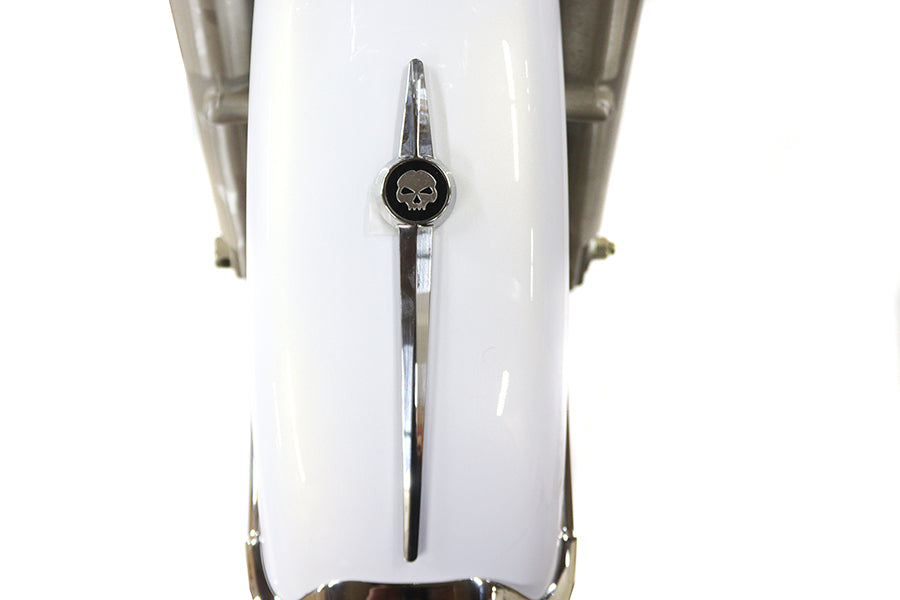 HARLEY Chrome Front Fender Trim Spear with Skull fits 0- Custom, application