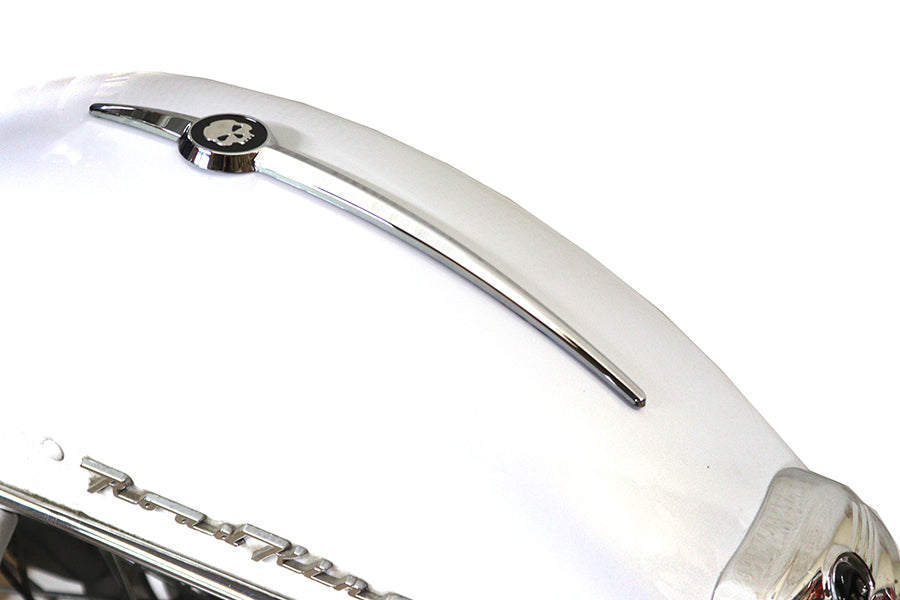 HARLEY Chrome Front Fender Trim Spear with Skull fits 0- Custom, application
