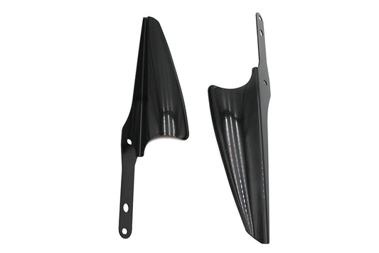 HARLEY Black Fork Mount Wind Deflector Set Fits 2006-2013 FLHT, 2006-2023 FLHX, 2006-UP FLHR,