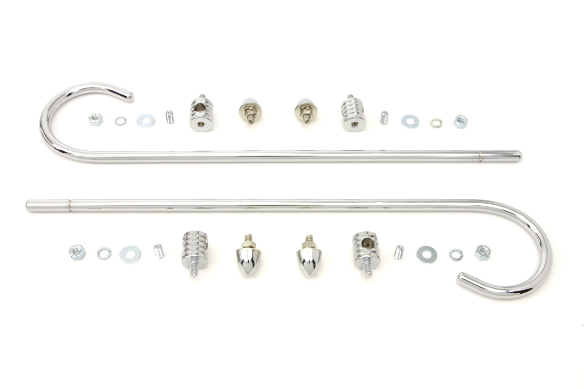 HARLEY Chrome Front Fender Trim Rail Kit fits 1936-1951 EL, 1936-1948 U, 1941-1984 FL,
