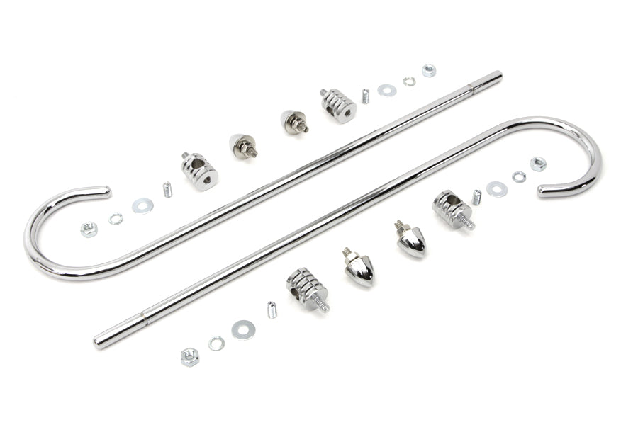 HARLEY Chrome Front Fender Trim Rail Kit fits 1936-1951 EL, 1936-1948 U, 1941-1984 FL,