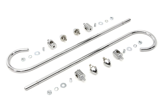 HARLEY Chrome Front Fender Trim Rail Kit Fits 1936-1951 EL, 1936-1948 U, 1941-1984 FL,