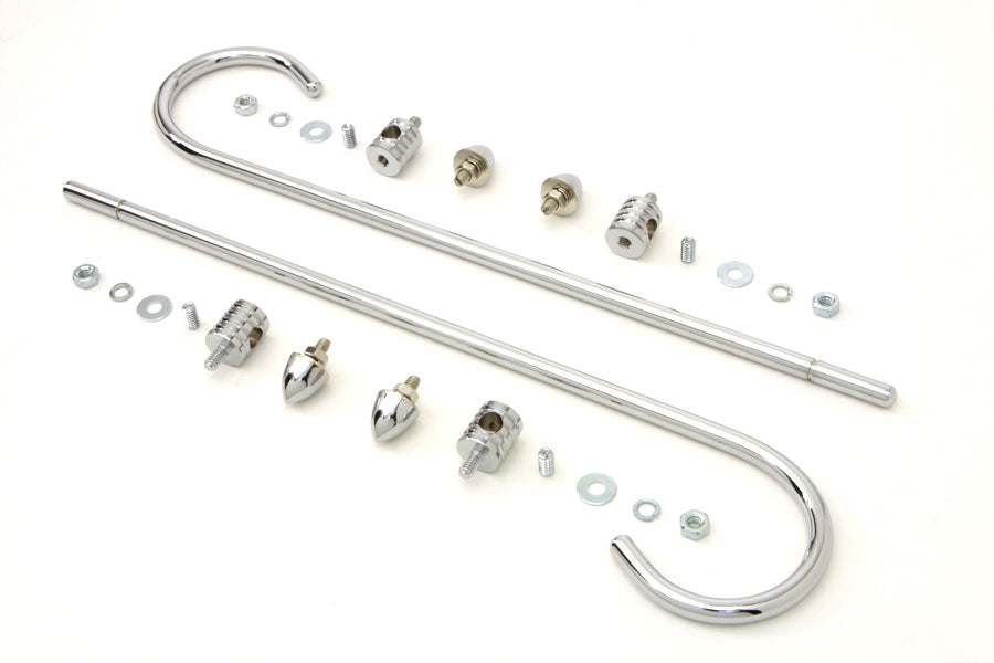 HARLEY Chrome Front Fender Trim Rail Kit fits 1936-1951 EL, 1936-1948 U, 1941-1984 FL,