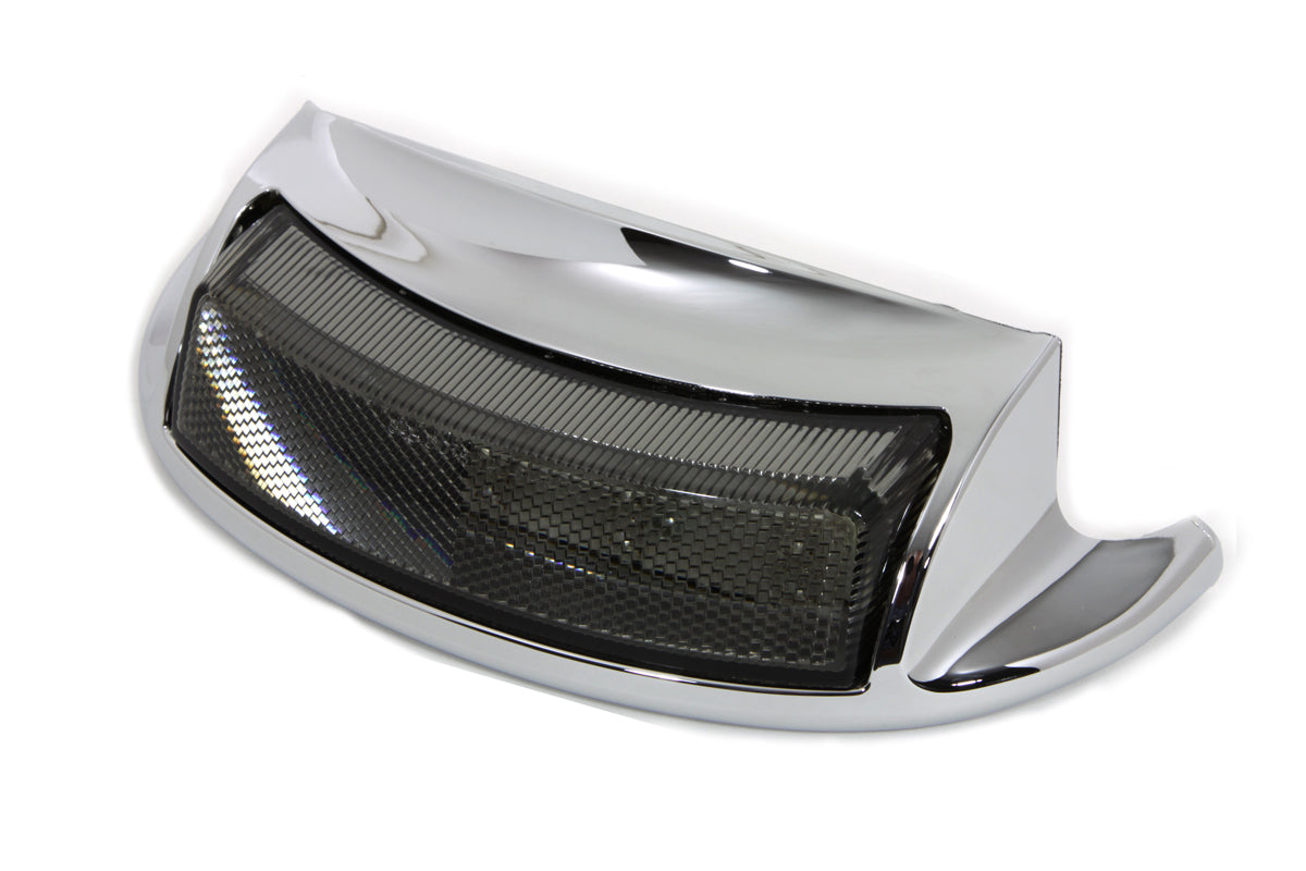 HARLEY Chrome LED Rear Fender Tip with Smoke Lens fits 1999-2016 FLT, 1999-2016 FLHR, 1999-2016 FLHT, 1999-2016 FLHTK, 2009-2016 FLHTC,