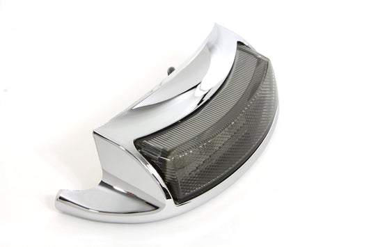 HARLEY Chrome LED Rear Fender Tip with Smoke Lens Fits 1999-2016 FLT, 1999-2016 FLHR, 1999-2016