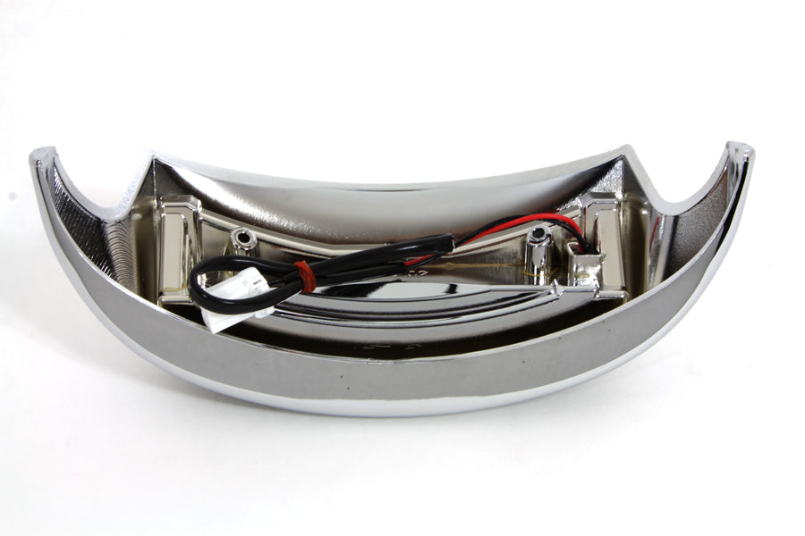 HARLEY Chrome LED Rear Fender Tip with Smoke Lens fits 1999-2016 FLT, 1999-2016 FLHR, 1999-2016 FLHT, 1999-2016 FLHTK, 2009-2016 FLHTC,