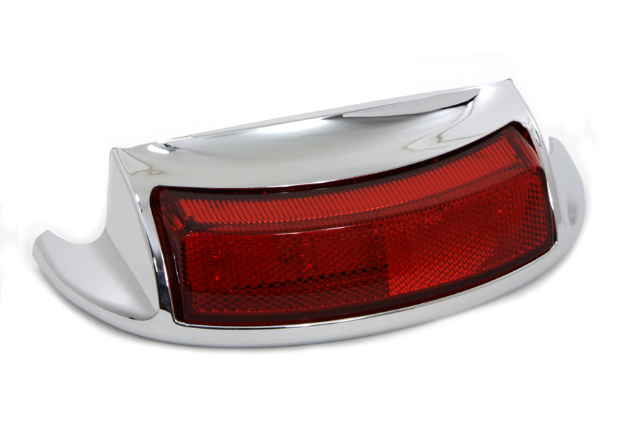 HARLEY Chrome LED Rear Fender Tip with Red Lens fits 1999-2016 FLT, 1999-2016 FLHR, 1999-2016 FLHT, 1999-2016 FLHTK, 1999-2016 FLHTC,