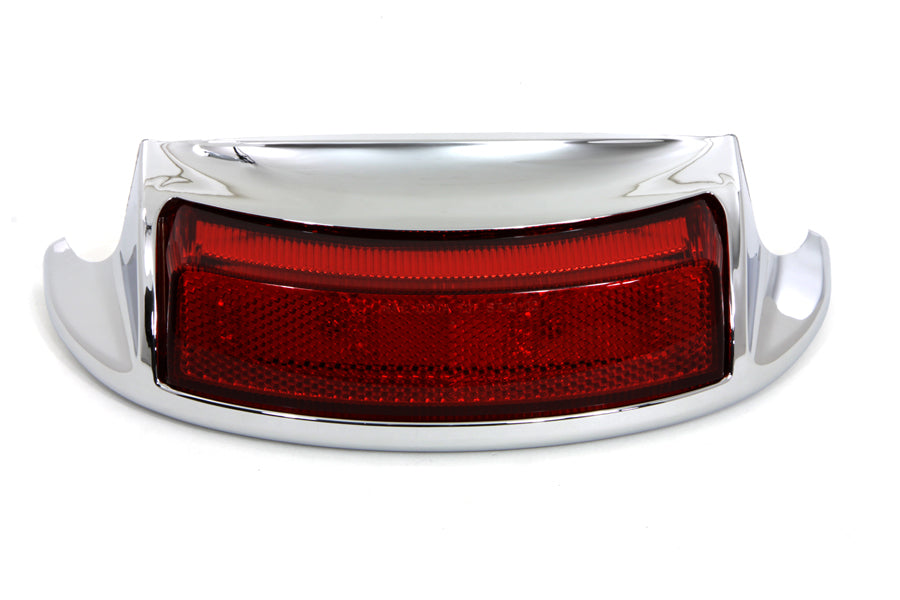 HARLEY Chrome LED Rear Fender Tip with Red Lens fits 1999-2016 FLT, 1999-2016 FLHR, 1999-2016 FLHT, 1999-2016 FLHTK, 1999-2016 FLHTC,