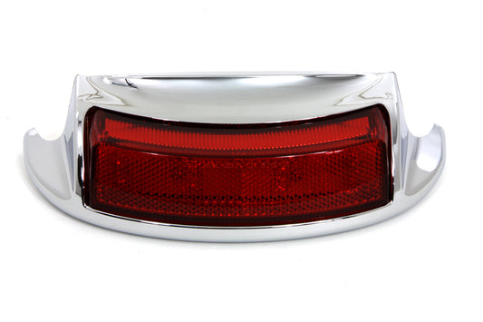 HARLEY Chrome LED Rear Fender Tip with Red Lens Fits 1999-2016 FLT, 1999-2016 FLHR, 1999-2016 FL