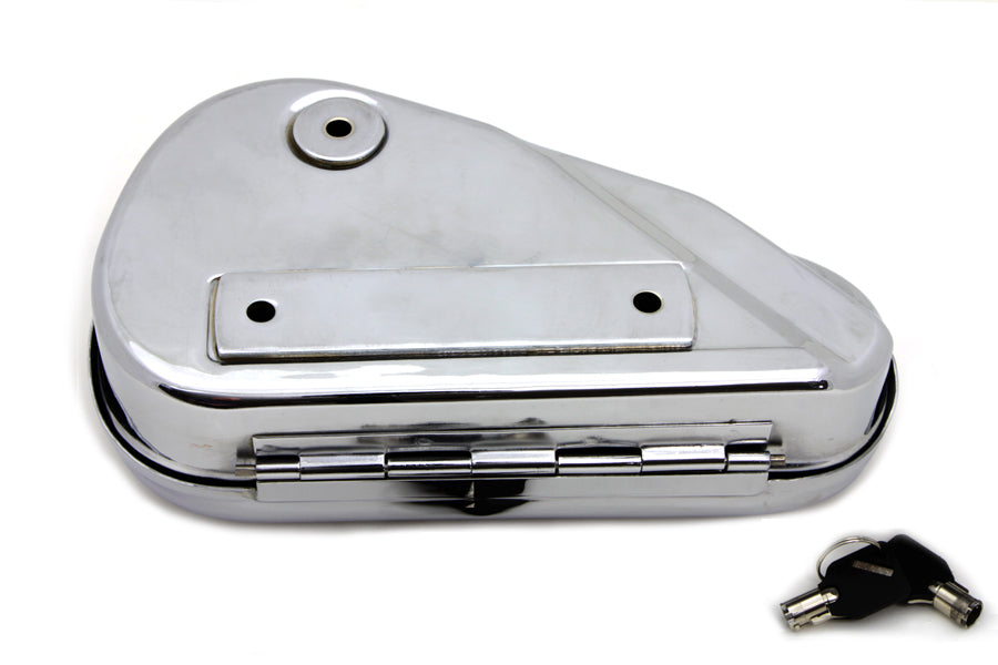 HARLEY Oval Right Side Chrome Tool Box fits 1940-1952 W, 1940-1952 EL, 1941-1957 FL,