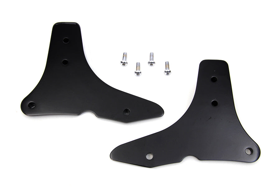 HARLEY Sissy Bar Side Plate Set Black fits 2014-2010 FLHR, 2014-2018 FLHX,