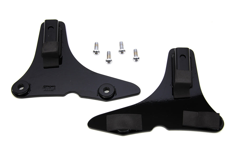HARLEY Sissy Bar Side Plate Set Black fits 2014-2010 FLHR, 2014-2018 FLHX,