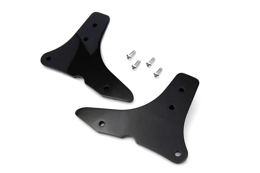 HARLEY Sissy Bar Side Plate Set Black fits 2014-2010 FLHR, 2014-2018 FLHX,