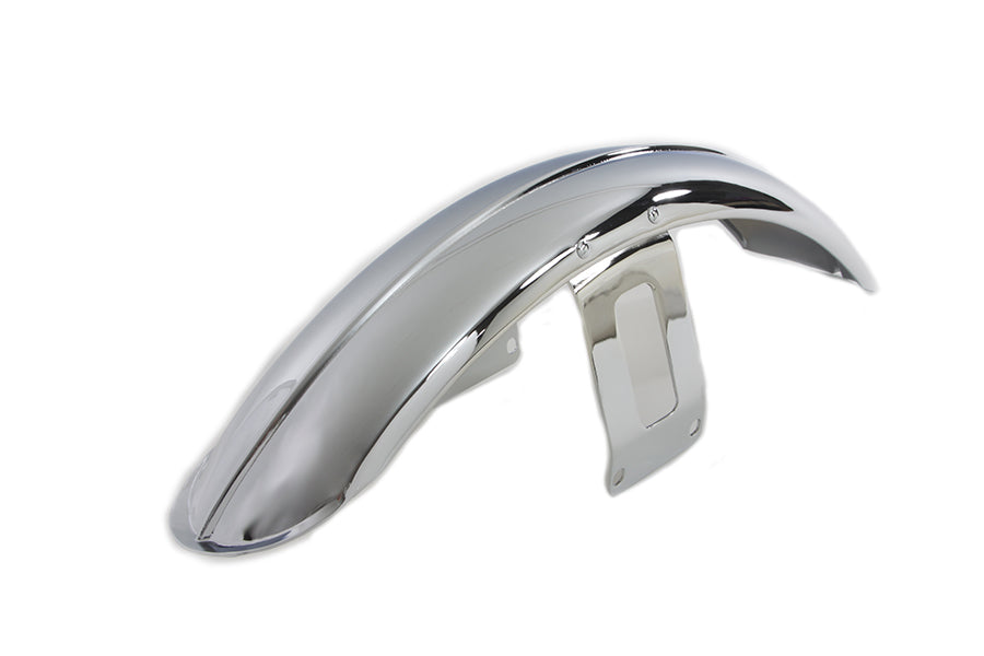 HARLEY Chrome Front Fender with Chrome Bracket fits 1980-1985 FXWG, 1980-1985 FXWG, 1984-2016 FXST, 1991-2005 FXDWG,