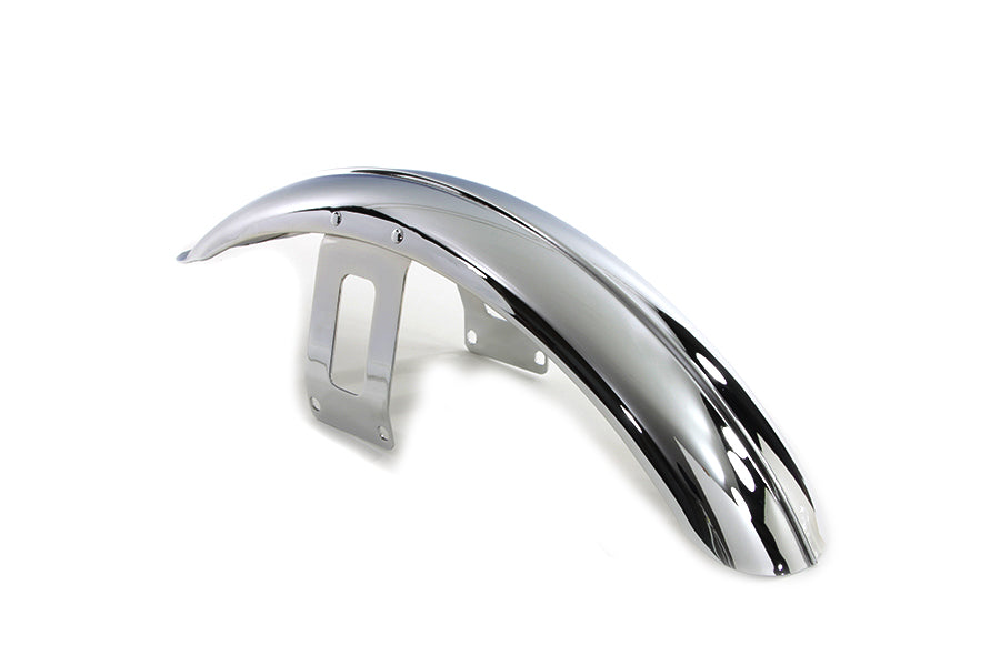 HARLEY Chrome Front Fender with Chrome Bracket fits 1980-1985 FXWG, 1980-1985 FXWG, 1984-2016 FXST, 1991-2005 FXDWG,