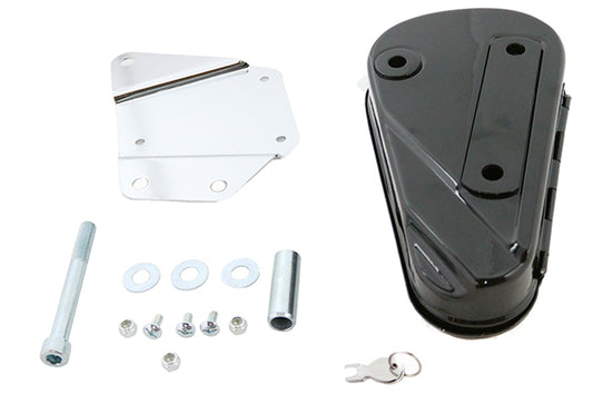 HARLEY Black Right Side Tool Box and Mount Kit Fits 1984-1999 FXST, 1986-1999 FLST,