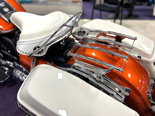HARLEY Retro 4 Rail Luggage Rack Chrome Fits 2009-UP FLHR,
