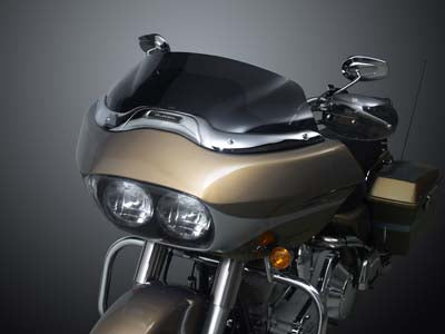 HARLEY Wave Windscreen Low Dark Tint Fits 1998-2013 FLTR, 2010-2013 FLTRU, 2010-2013 FLTRX,