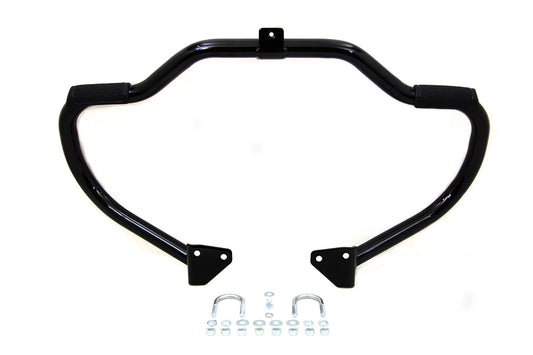 HARLEY Black Front Engine Bar with Footpeg Pads Fits 2006-2017 FXD, with mid or forward controls 200