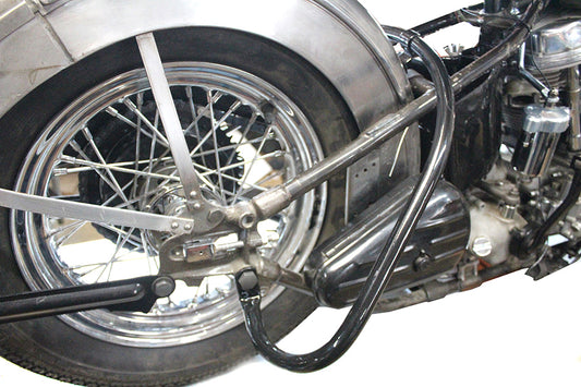 HARLEY Black Rear Big Twin Frame Bar fits 1936-1940 EL, 1941-1957 FL, 1938-1948 UL,
