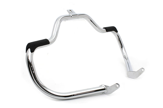 HARLEY Chrome Front Engine Bar with Footpeg Pads Fits 2000-2017 FLST,