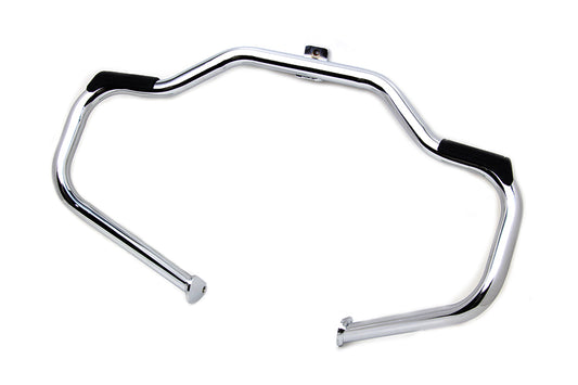 HARLEY Chrome Front Engine Bar with Footpeg Pads Fits 1997-2008 FLT,