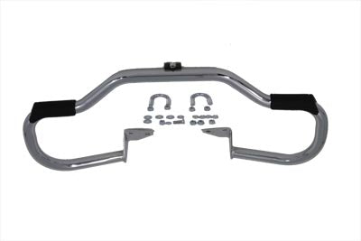 HARLEY Chrome Front Engine Bar with Footpeg Pads fits 2006-2017 FXD, with mid or forward controls 2006-2017 FXDWG, with mid or forward controls