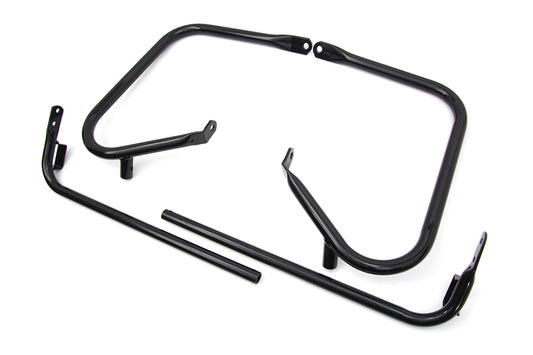 HARLEY Black Rear Engine Bar Set Fits 1997-2008 FLHT, 1997-2008 FLTR, 1997-2008 FLHR,