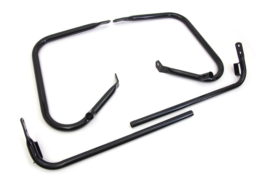 HARLEY Black Rear Engine Bar Set fits 1997-2008 FLHT, 1997-2008 FLTR, 1997-2008 FLHR,