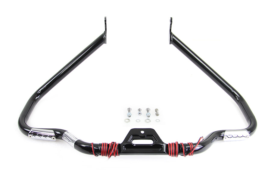 HARLEY Black Front Turn Signal Highway Bar fits 2018-UP FLST, 2018-UP FXST,