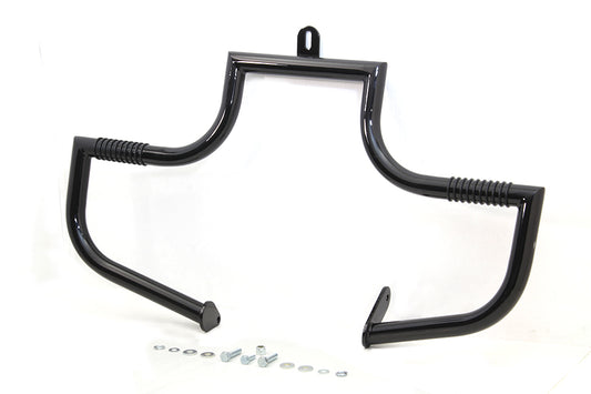 HARLEY Black Front Engine Bar Fits 1986-1999 FLSTC, 1986-1999 FLSTN, 1986-1999 FLSTF,
