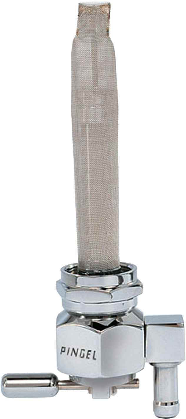HARLEY PINGEL ENT POWER-FLO PETCOCK CHROME 22MM RES BARB DOWN 6391-CH