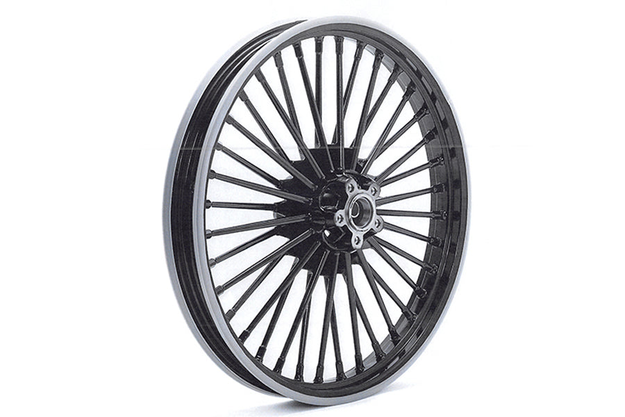 HARLEY 21 inch x 2.15 inch Duro 36 Fat Spoke Matte Black Wheel fits 1996-2007 FXST, 1996-2007 FXDWG, 1996-2007 FXSTS,
