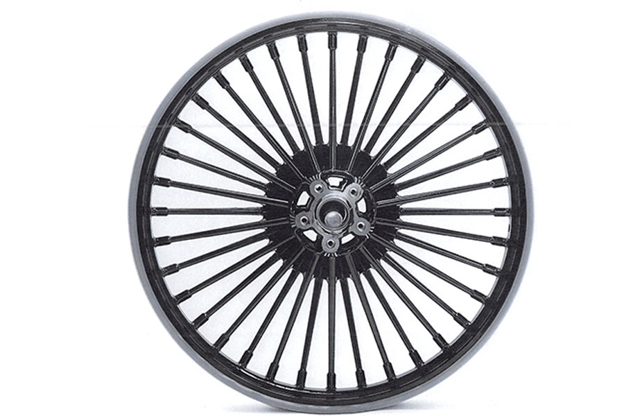 HARLEY 21 inch x 2.15 inch Duro 36 Fat Spoke Matte Black Wheel fits 1996-2007 FXST, 1996-2007 FXDWG, 1996-2007 FXSTS,