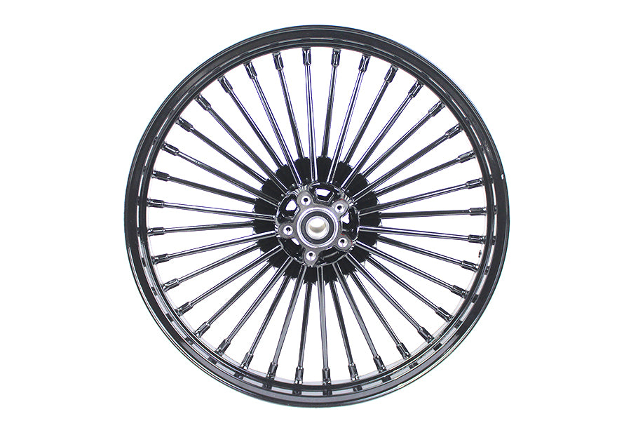 HARLEY 21 inch x 2.15 inch Front Spoke Wheel Black fits 2008-UP FXST, 2008-UP FXST,