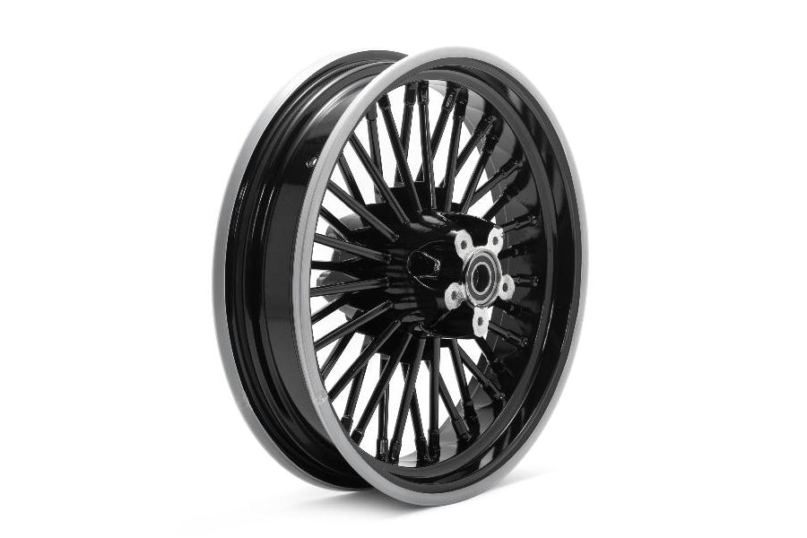 HARLEY Front 16 inch x 3.5 inch Duro 36 Fat Spoke Matte Black Wheel fits 1984-1999 FLT,
