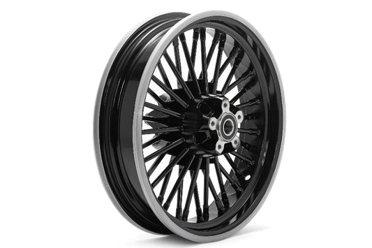 HARLEY 16 inch X 3.5 inch Duro 36 Fat Spoke Rear Wheel Gloss Black fits 1984-2008 FLT, 1984-2008 FLHT, 1984-2008 FLHR,