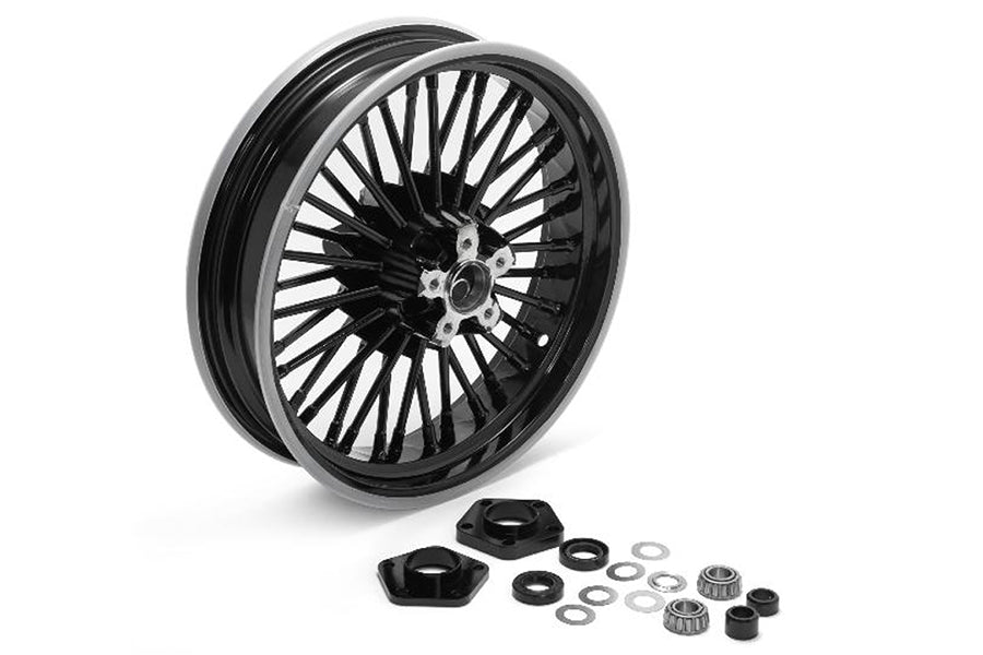 HARLEY 16 inch x 3.5 inch Duro 36 Fat Spoke Duro Wheel Black fits 1986-2006 FLST, 1986-2006 FLSTF,