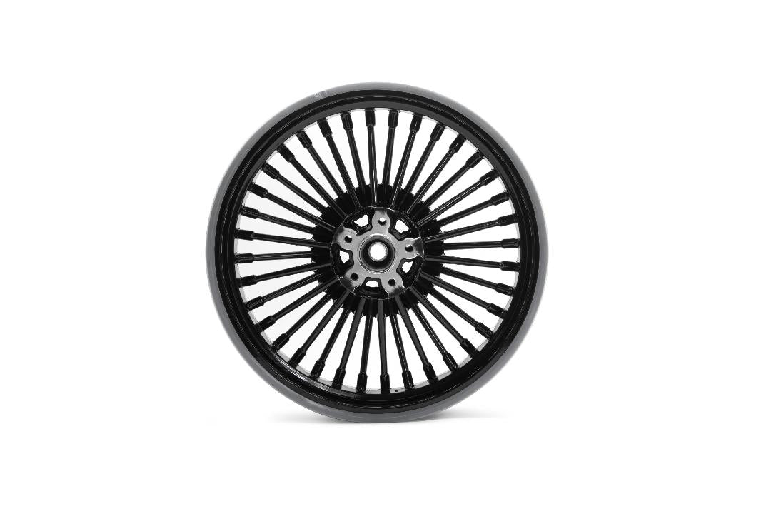 HARLEY 16 inch x 3.5 inch Duro 36 Fat Spoke Matte Black Wheel fits 1973-1984 FL, Front 1973-1985 FL, Rear 1973-1985 FX, Rear